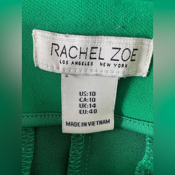 Rachel Zoe Bright Green Cropped Ponte Pants - Picture 4 of 7
